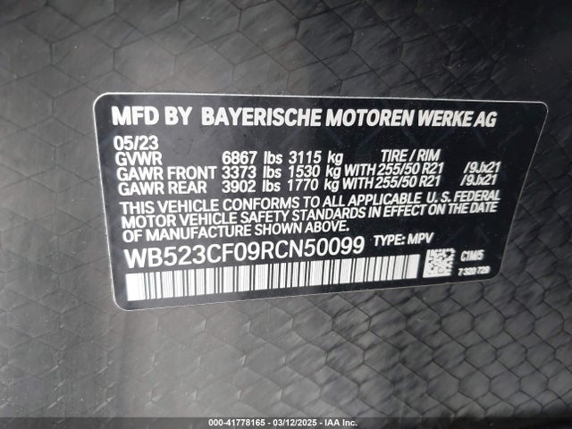 WB523CF09RCN50099 BMW Ix