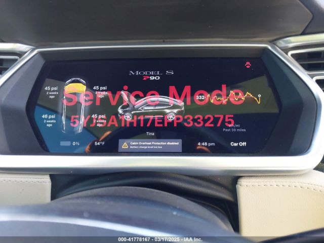 5YJSA1H17EFP33275 Tesla Model S P85