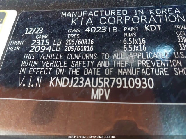 KIA SOUL LX 2024 KNDJ23AU5R7910930 Image 9