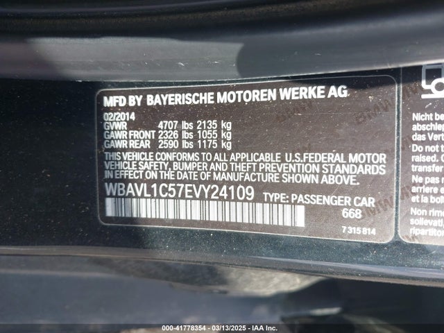 WBAVL1C57EVY24109 BMW X1 Xdrive28i