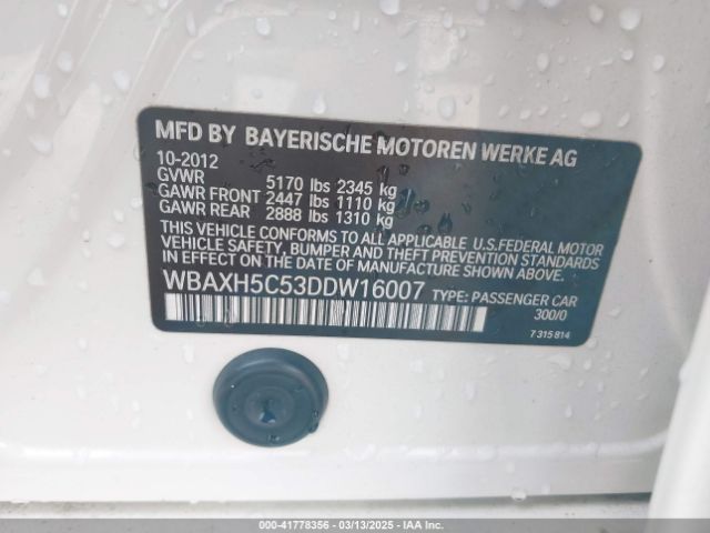 2013 BMW 528I WBAXH5C53DDW16007 Photo 8