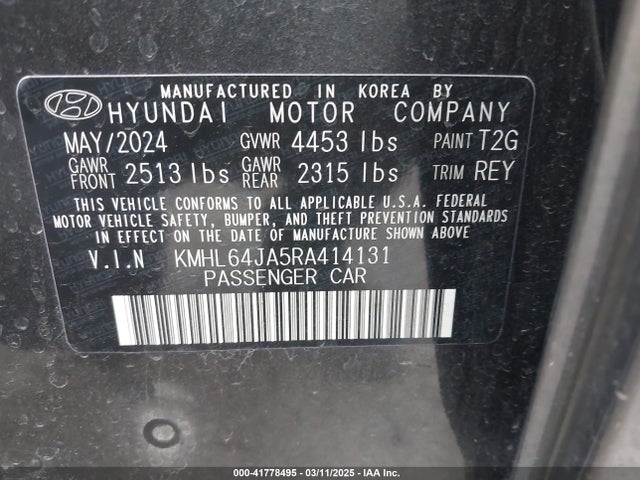 Hyundai SONATA SEL 2024 KMHL64JA5RA414131 Image 9