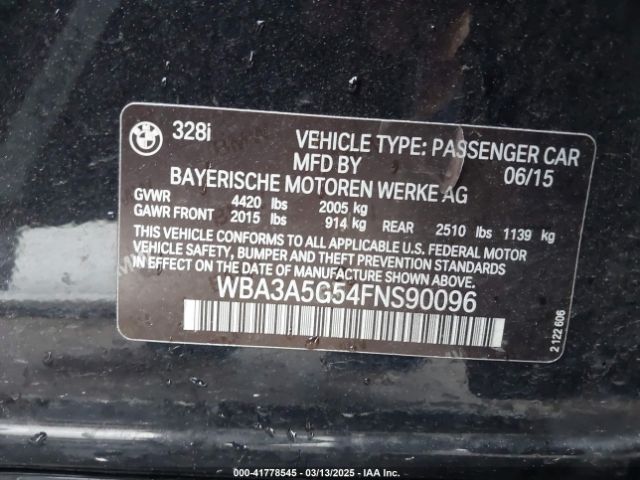 2015 BMW 328I WBA3A5G54FNS90096 Photo 8