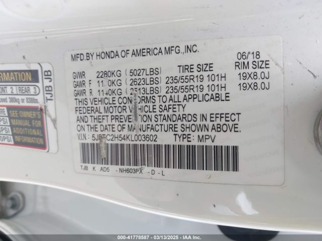 2019 ACURA RDX 5J8TC2H54KL003602 Photo 8