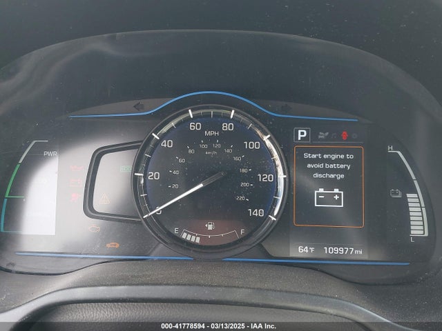 KMHC65LC3KU175915 Hyundai Ioniq Hybrid Blue