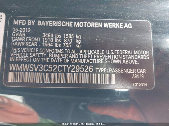 2012 MINI COOPER S WMWSV3C52CTY29526 Photo 8