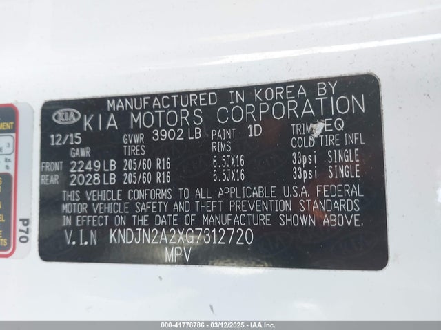 KNDJN2A2XG7312720 KIA Soul