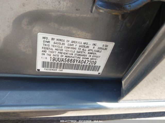 2000 ACURA TL 19UUA5668YA047209 Photo 8
