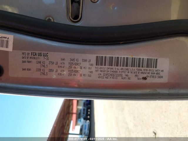 3C4PDCAB3GT233761 Dodge JOURNEY SE