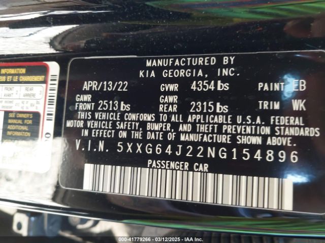 5XXG64J22NG154896 KIA K5 Gt-line