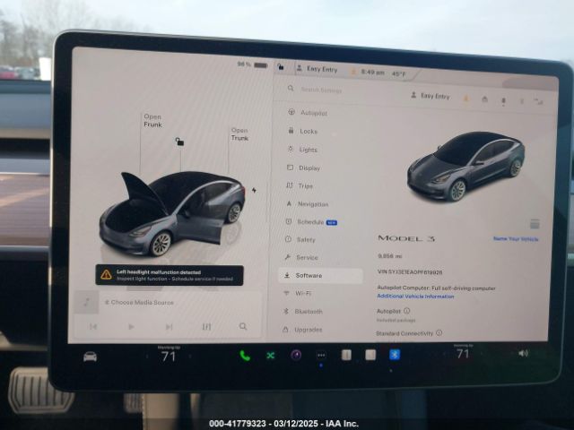 5YJ3E1EA0PF619926 Tesla Model 3 Rear-wheel Drive