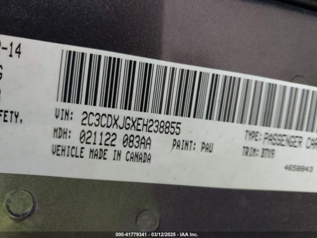 2C3CDXJGXEH238855 Dodge Charger Sxt