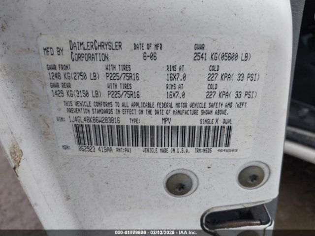 2006 JEEP LIBERTY 1J4GL48K86W283816 Photo 8