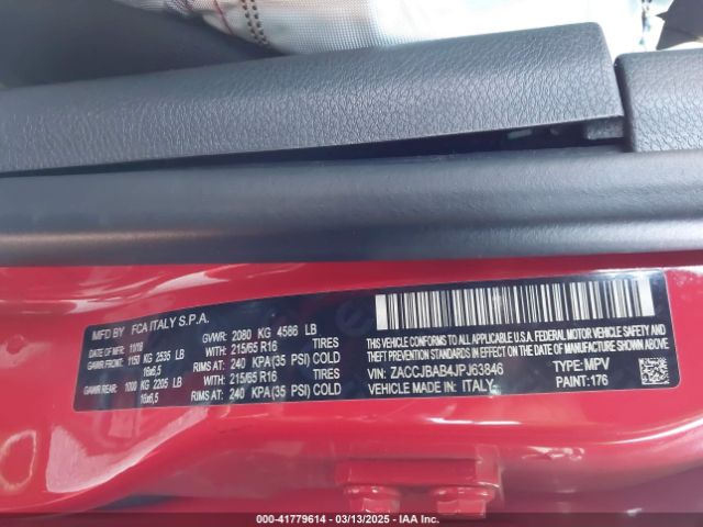ZACCJBAB4JPJ63846 Jeep Renegade Sport 4x4