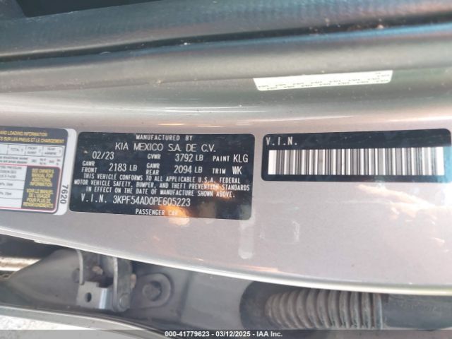 3KPF54AD0PE605223 KIA Forte Gt-line