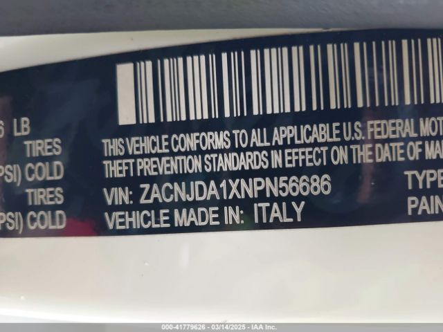 ZACNJDA1XNPN56686 Jeep Renegade Sport 4x4