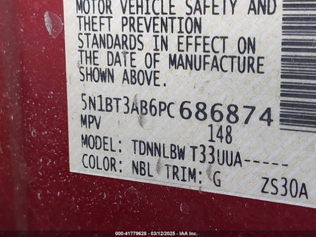 5N1BT3AB6PC686874 Nissan Rogue S Intelligent Awd
