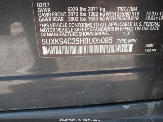 5UXKS4C35H0U05085 BMW X5 Xdrive35d