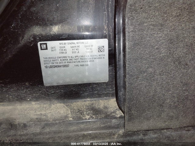 1G1JD5SH6H4158557 Chevrolet Sonic Lt Auto
