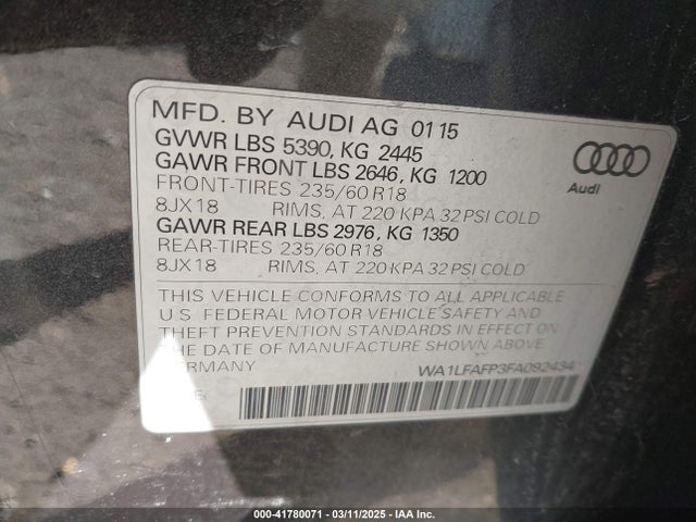 2015 AUDI Q5 WA1LFAFP3FA092434 Photo 8