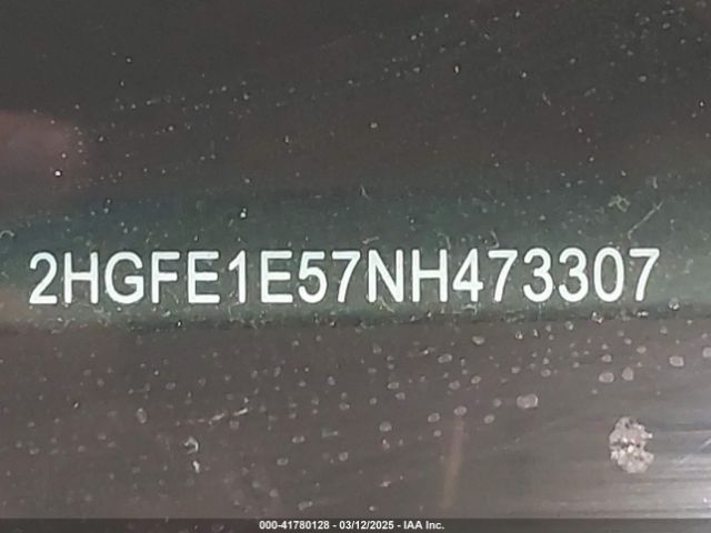 2HGFE1E57NH473307 Honda CIVIC SI SEDAN