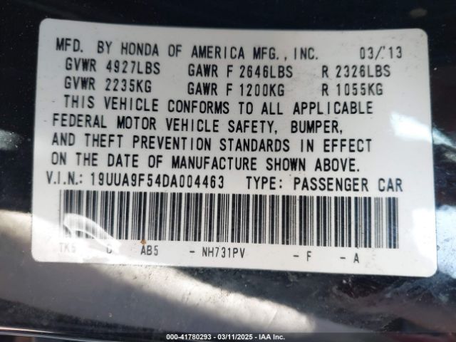 2013 ACURA TL 19UUA9F54DA004463 Photo 8