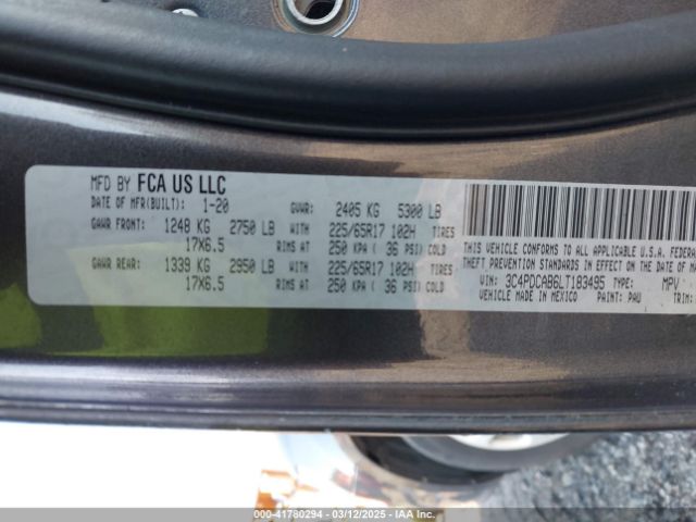 3C4PDCAB6LT183495 Dodge Journey Se Value