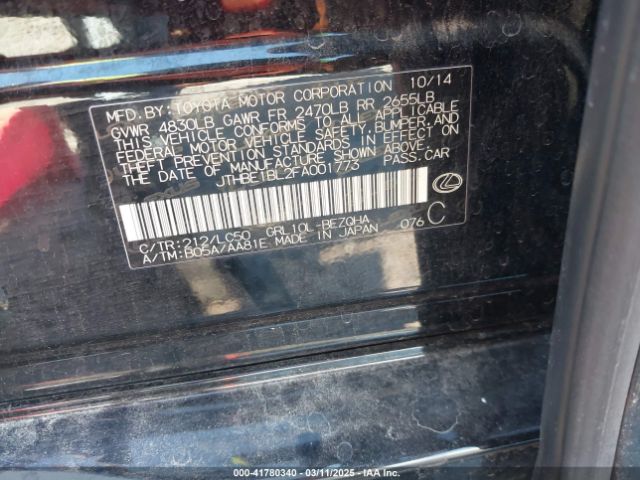 JTHBE1BL2FA001773 Lexus GS 350