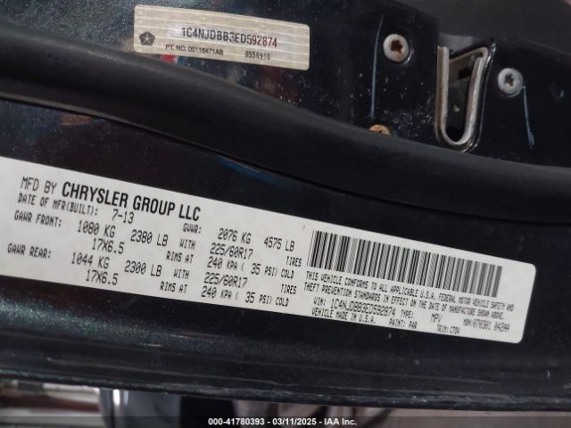 1C4NJDBB3ED592874 Jeep Compass Sport