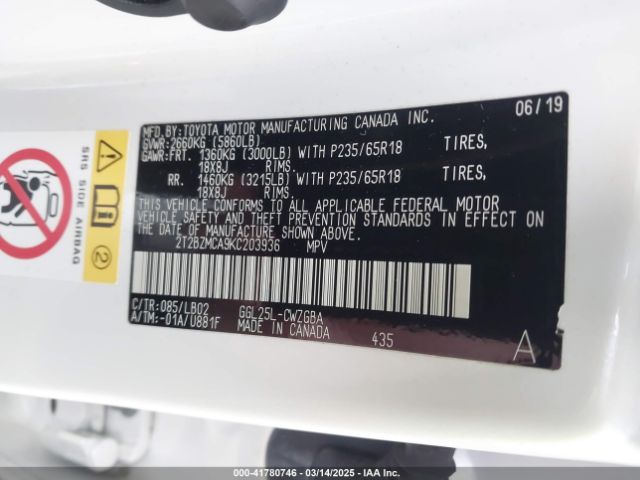 2019 LEXUS RX 350 2T2BZMCA9KC203936 Photo 8
