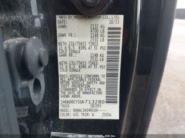 1N6BD0CT5GN713280 Nissan FRONTIER S