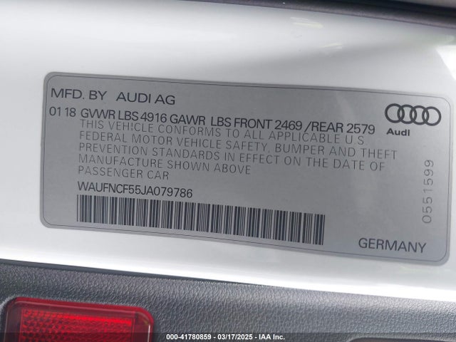 2018 AUDI A5 WAUFNCF55JA079786 Photo 8