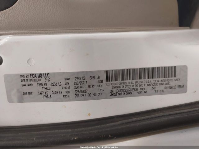 2C4RDGCG5HR693680 Dodge Grand Caravan Sxt