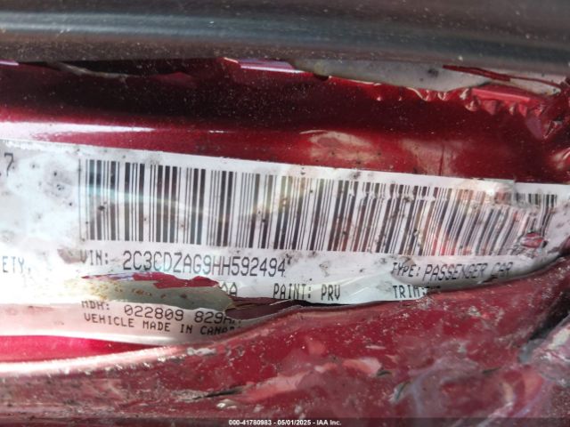 2C3CDZAG9HH592494 Dodge Challenger Sxt