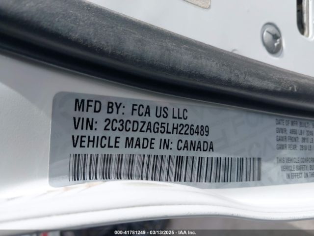 2C3CDZAG5LH226489 Dodge Challenger Sxt