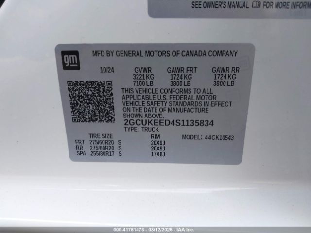 2GCUKEED4S1135834 Chevrolet Silverado 1500 4wd  Short Bed Rst
