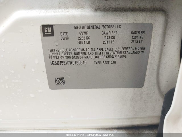 2010 CADILLAC CTS 1G6DJ5EV7A0150515 Photo 8