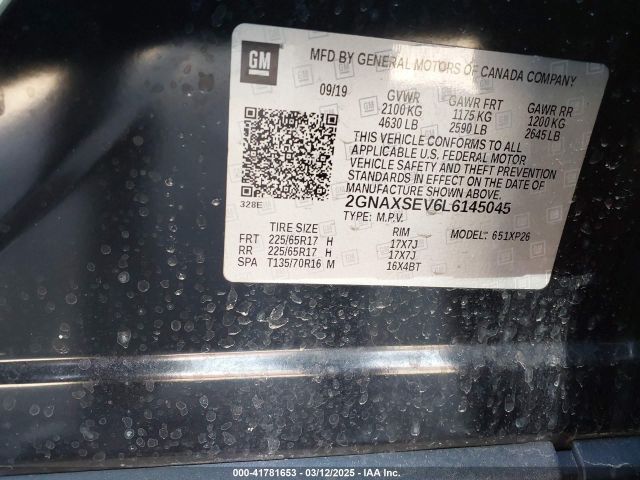 2GNAXSEV6L6145045 Chevrolet Equinox Awd Ls