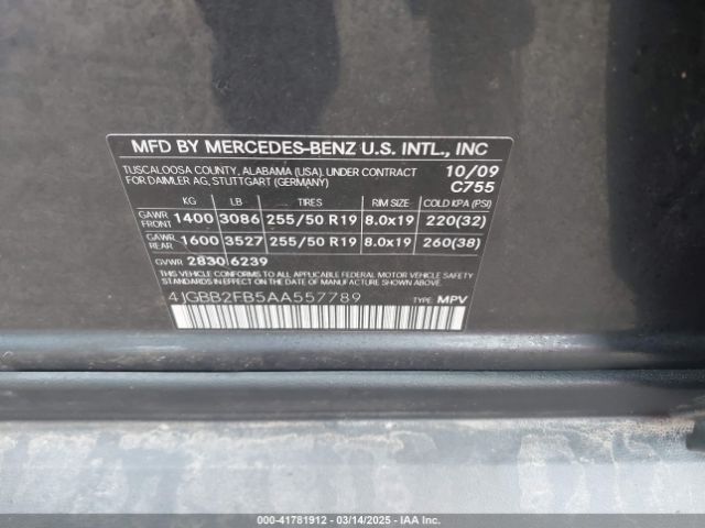 2010 MERCEDES-BENZ ML 350 BLUETEC 4JGBB2FB5AA557789 Photo 8