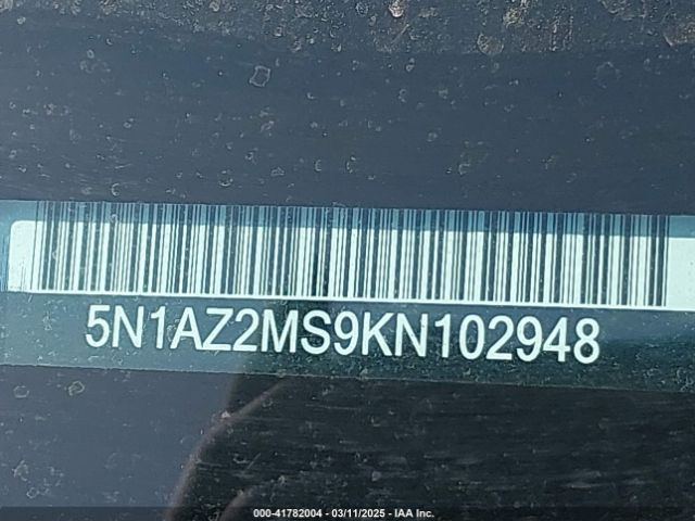 5N1AZ2MS9KN102948 Nissan MURANO SL