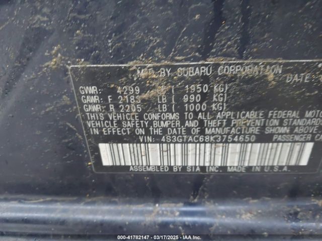 4S3GTAC68K3754650 Subaru Impreza 2.0i Premium