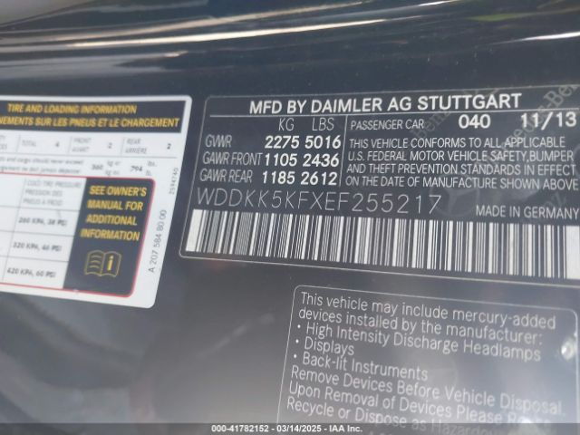 2014 MERCEDES-BENZ E 350 WDDKK5KFXEF255217 Photo 8