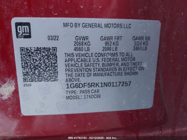 2022 CADILLAC CT4 1G6DF5RK1N0117257 Photo 8
