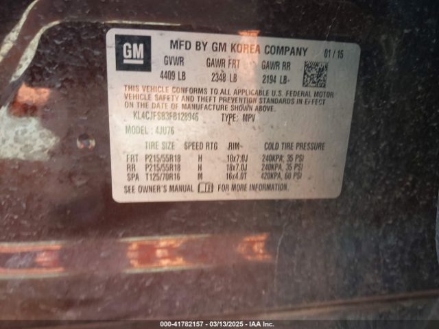 KL4CJFSB3FB128946 Buick Encore Convenience