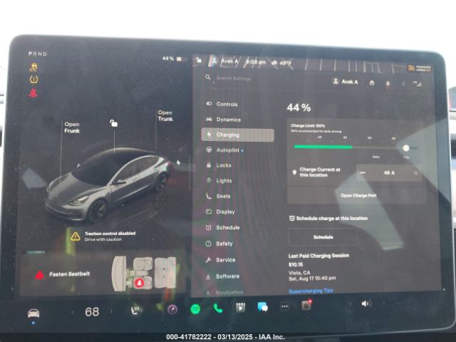 5YJ3E1EB3NF253546 Tesla Model 3 Long Range Dual Motor All-wheel Drive