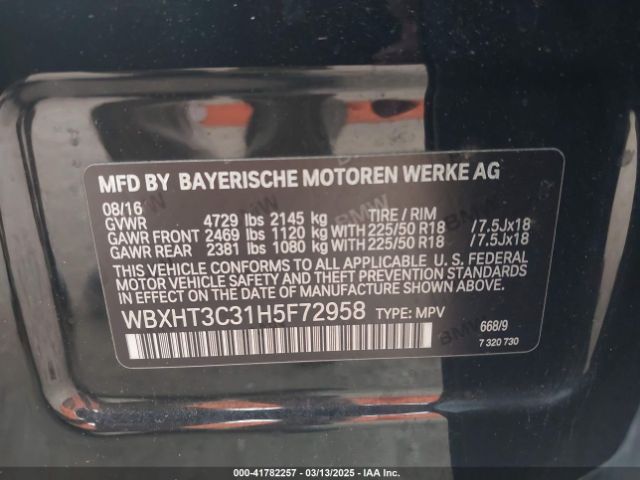 WBXHT3C31H5F72958 BMW X1 Xdrive28i