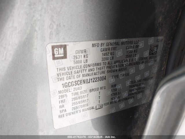 1GCGSCEN0J1223004 Chevrolet lgz - di: direct injection, vvt: variable valve timing, alum, var2, gen2