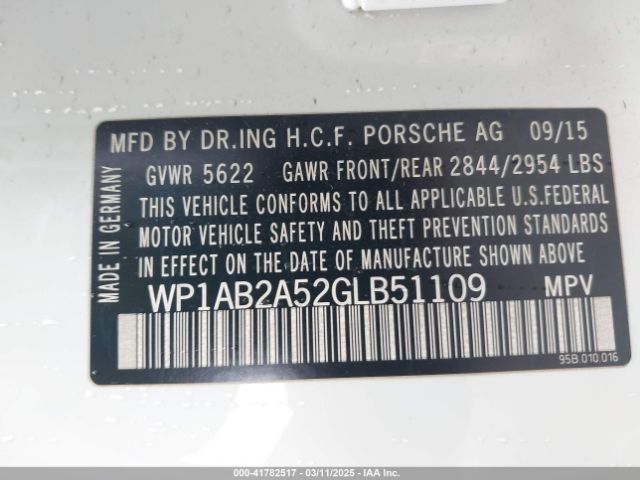 WP1AB2A52GLB51109 Porsche MACAN S