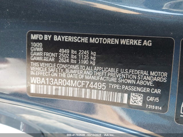 BMW M440I 2021 WBA13AR04MCF74495 Image 9