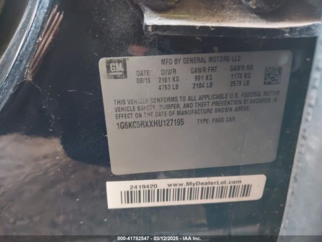 1G6KC5RXXHU127195 Cadillac CT6 LUXURY